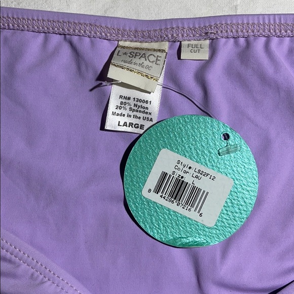 L*Space Lavender Full Cut ‘Taboo’ Bikini Bottom - Picture 6 of 8